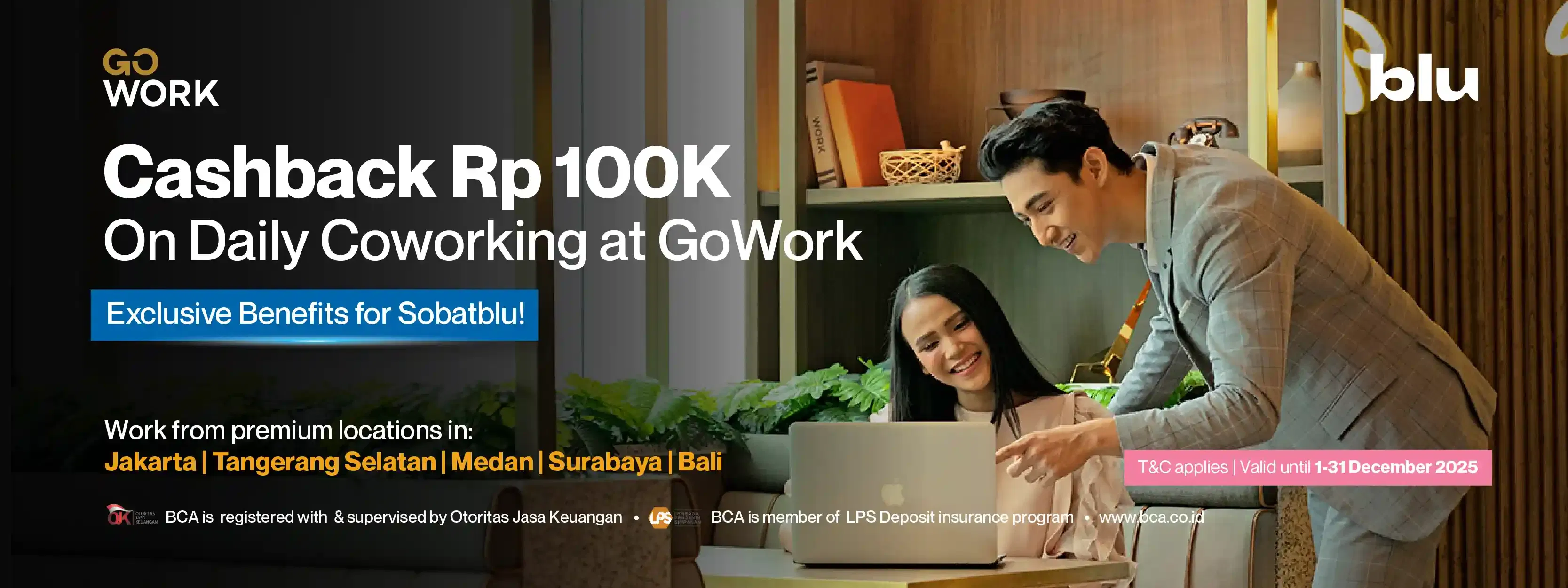 Cashback Alert! Claim Your Reward at Our Coworking—Special for blu by BCA Digital Users