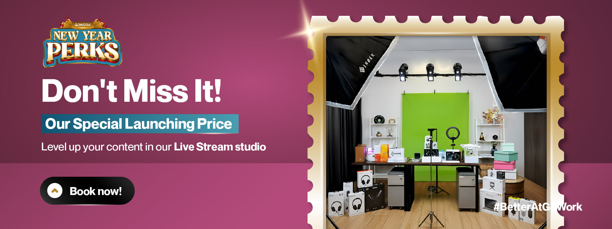 NOW OPEN! Studio Livestreaming dengan Harga Promo Cuma Bulan Ini!