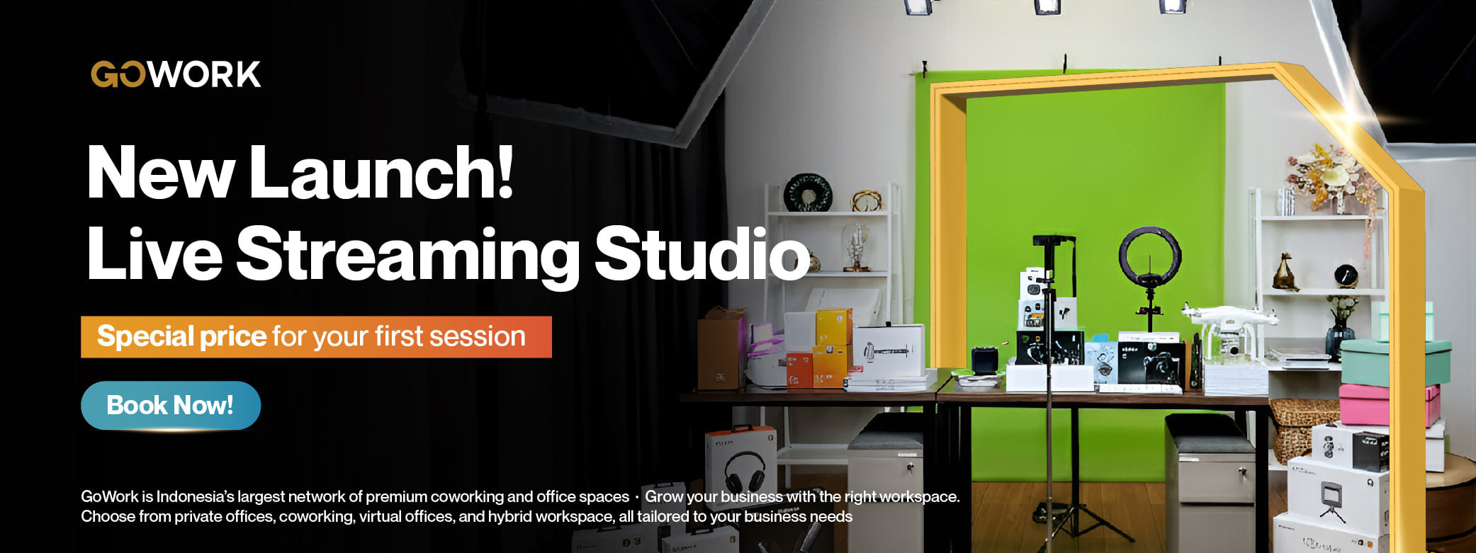 Go Live Like a Pro! Special Launching Price for Early Studio Livestreaming Bookings