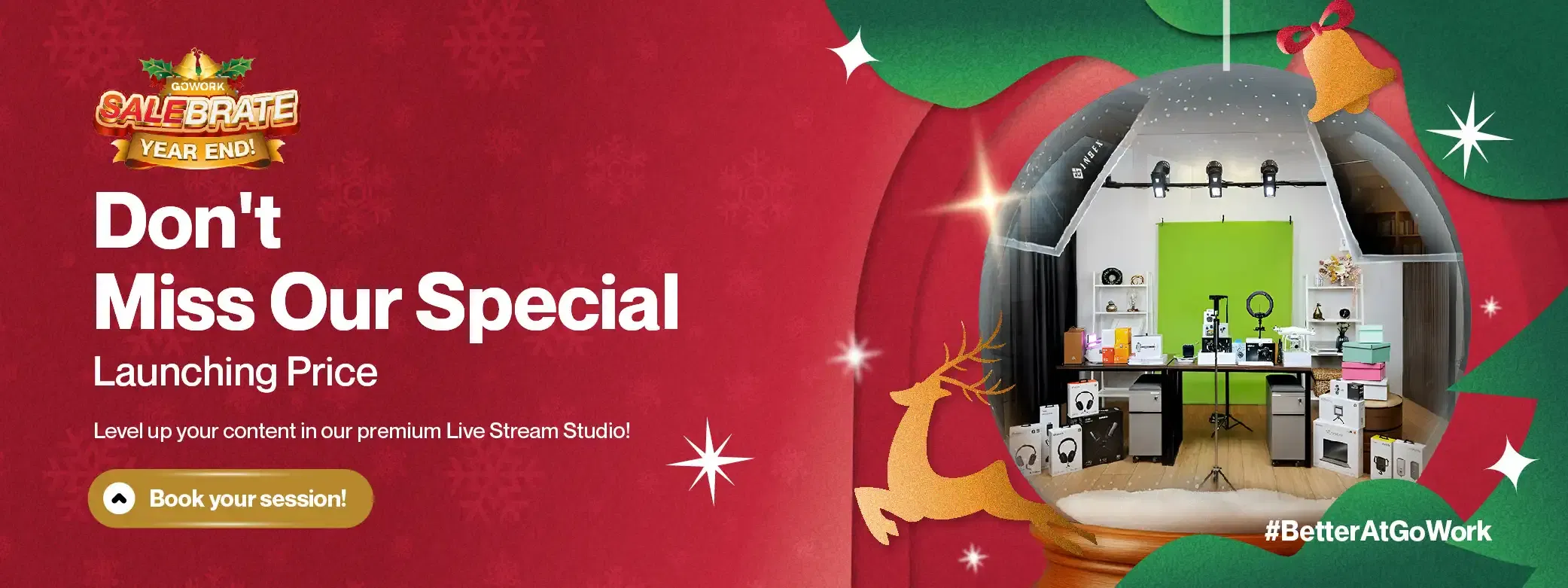 Go Live Like a Pro! Special Launching Price for Early Studio Livestreaming Bookings