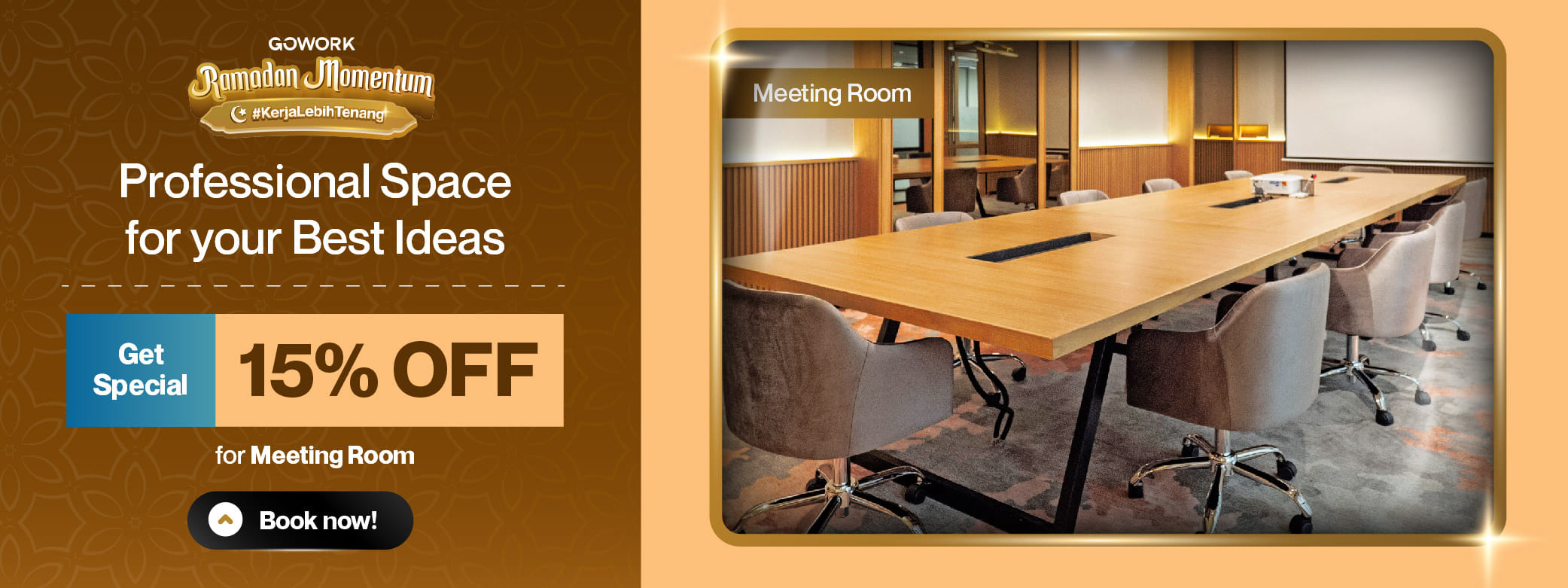 Fokus Diskusi di Ruang yang Tepat! Diskon 15% Sewa Meeting Room Premium