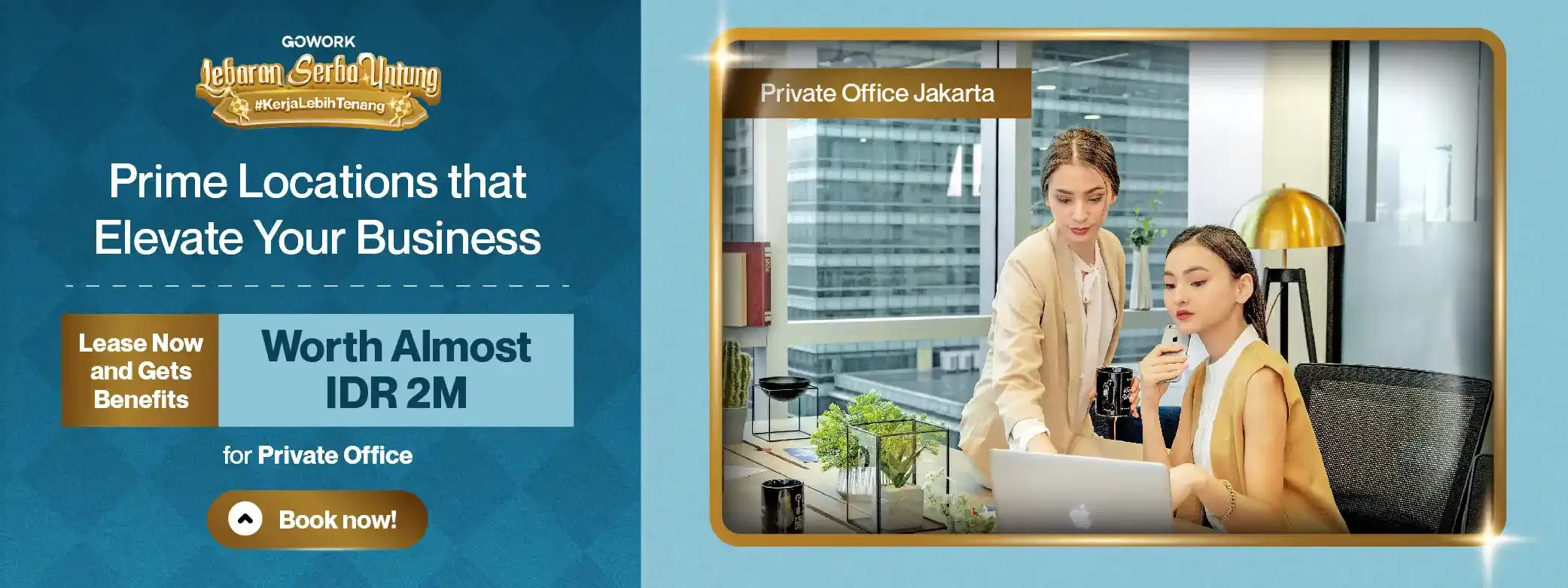 Upgrade ke Private Office Jakarta dapat Bonus Credit Senilai Rp1,5 Juta!