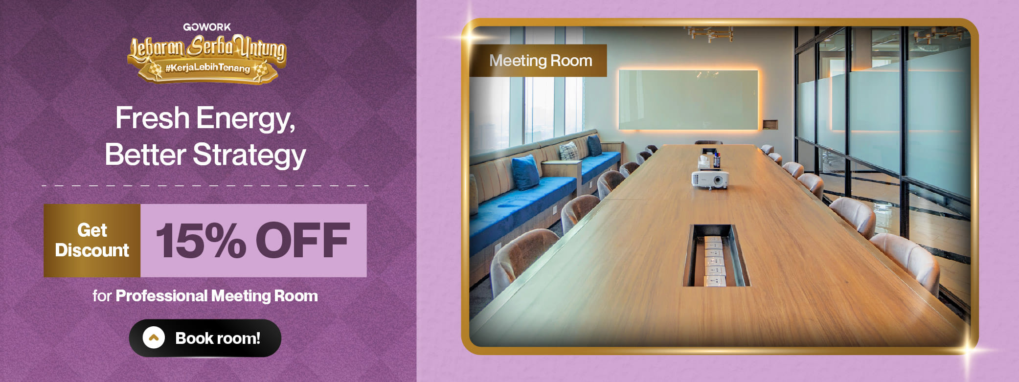 Makin Produktif Sambut Hari Raya! Diskon 15% Paket Sewa Ruang Rapat