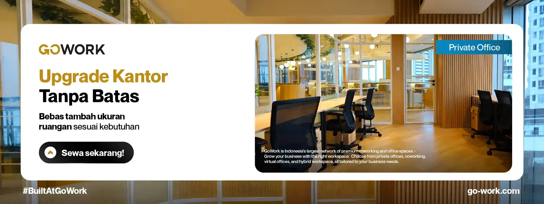 Sewa Ruang Kantor Jakarta Gratis Upgrade Ukuran Ruangan! Hanya Bulan Ini