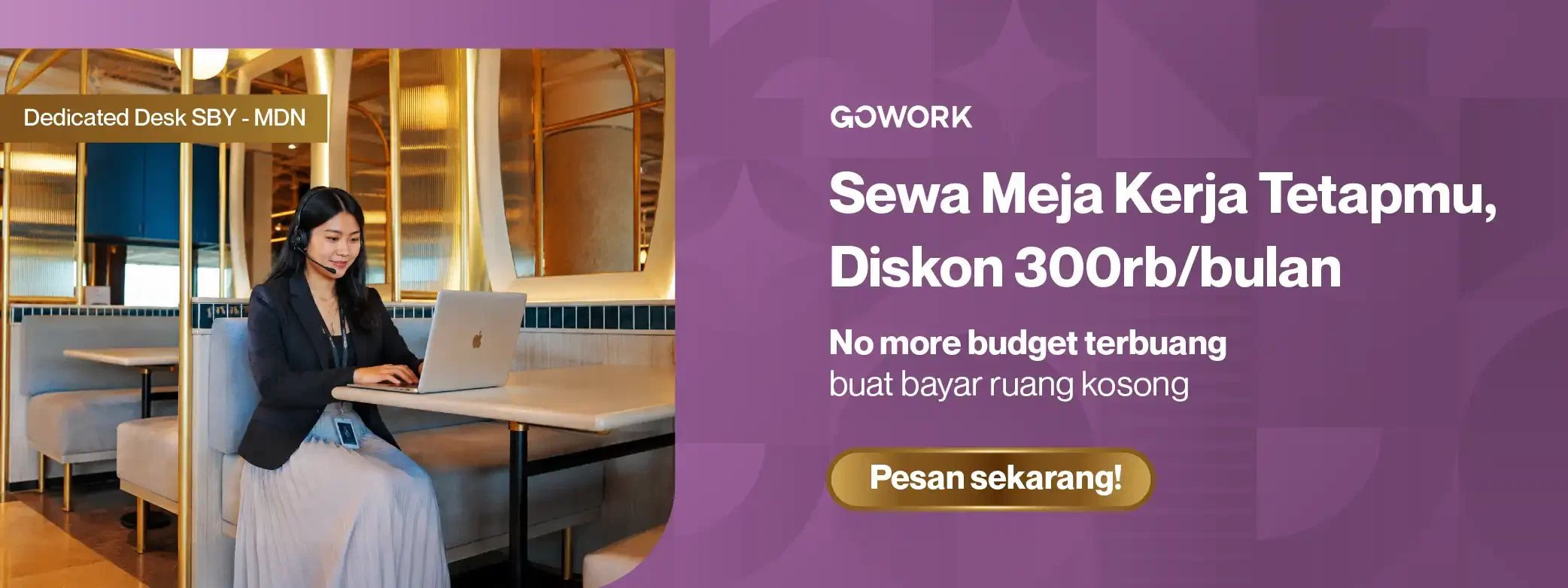 Sewa Meja Kerja Sendiri di Tempat Kerja Favoritmu — Diskon 300rb/bulan!